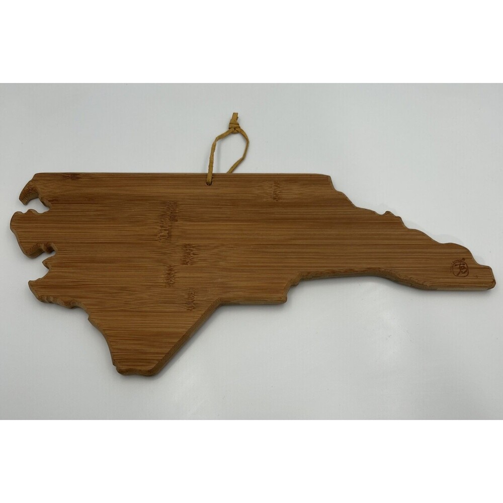 North Carolina Bamboo Cutting Board Shaped Serving Charcuterie Cheese Board -EUC